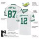 Men's Custom White Kelly Green Mesh Authentic Throwback Football Jersey