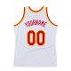 Men's Custom White Red-Gold Authentic Throwback Basketball Jersey