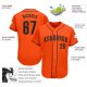 Men's Custom Orange Black Authentic Baseball Jersey