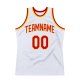 Men's Custom White Red-Gold Authentic Throwback Basketball Jersey