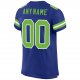 Men's Custom Royal Neon Green-White Mesh Authentic Football Jersey