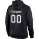 Men's Custom Stitched Black White-Gray Sports Pullover Sweatshirt Hoodie