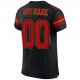 Men's Custom Black Red-Old Gold Mesh Authentic Football Jersey