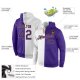 Men's Custom Stitched White Purple-Old Gold Split Fashion Sports Pullover Sweatshirt Hoodie