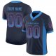 Men's Custom Navy Powder Blue-Red Mesh Drift Fashion Football Jersey