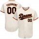 Men's Custom Cream Black-Orange Authentic Baseball Jersey