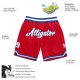 Men's Custom Red White-Royal Authentic Throwback Basketball Shorts