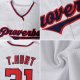 Men's Custom White Red-Navy Authentic Baseball Jersey