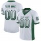 Men's Custom White Green-Black Mesh Drift Fashion Football Jersey