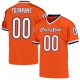 Men's Custom Orange White-Navy Mesh Authentic Throwback Football Jersey