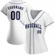 Men's Custom White Navy-White Authentic Baseball Jersey