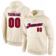 Men's Custom Stitched Cream Red-Royal Sports Pullover Sweatshirt Hoodie