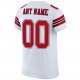 Men's Custom White Red-Navy Mesh Authentic Football Jersey