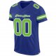 Men's Custom Royal Neon Green-White Mesh Authentic Football Jersey