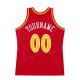 Men's Custom Red Gold-White Authentic Throwback Basketball Jersey