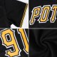 Men's Custom Black Gold Authentic Throwback Rib-Knit Baseball Jersey Shirt