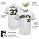 Men's Custom White Olive-Black Authentic Memorial Day Baseball Jersey