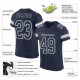 Men's Custom Navy Navy-White Mesh Authentic Football Jersey