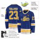 Men's Custom Royal Gold-White Hockey Jersey