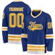 Men's Custom Royal Gold-White Hockey Jersey