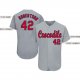 Men's Custom Gray Red-Navy Baseball Jersey