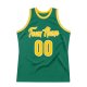 Men's Custom Kelly Green Gold-White Authentic Throwback Basketball Jersey