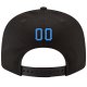 Custom Black Powder Blue-White Stitched Adjustable Snapback Hat