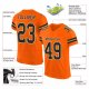 Men's Custom Orange Black-Old Gold Mesh Authentic Football Jersey