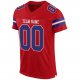 Men's Custom Red Royal-White Mesh Authentic Football Jersey