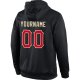 Men's Custom Stitched Black Red-Cream Sports Pullover Sweatshirt Hoodie