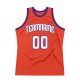 Men's Custom Orange White-Purple Authentic Throwback Basketball Jersey