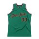 Men's Custom Kelly Green Black-Old Gold Authentic Throwback Basketball Jersey