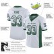 Men's Custom White Green-Black Mesh Drift Fashion Football Jersey