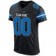 Men's Custom Black Panther Blue-White Mesh Authentic Football Jersey